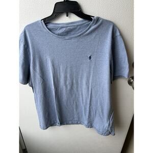 Polo Ralph Lauren Shirt Mens Large Light Blue Short Sleeve Pullover Pony Logo